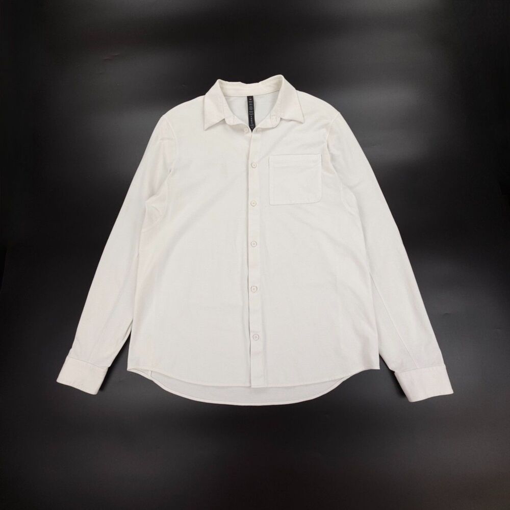 LULULEMON Commission Long Sleeve Knit Shirt Preppy Athflow Minimal Career Office